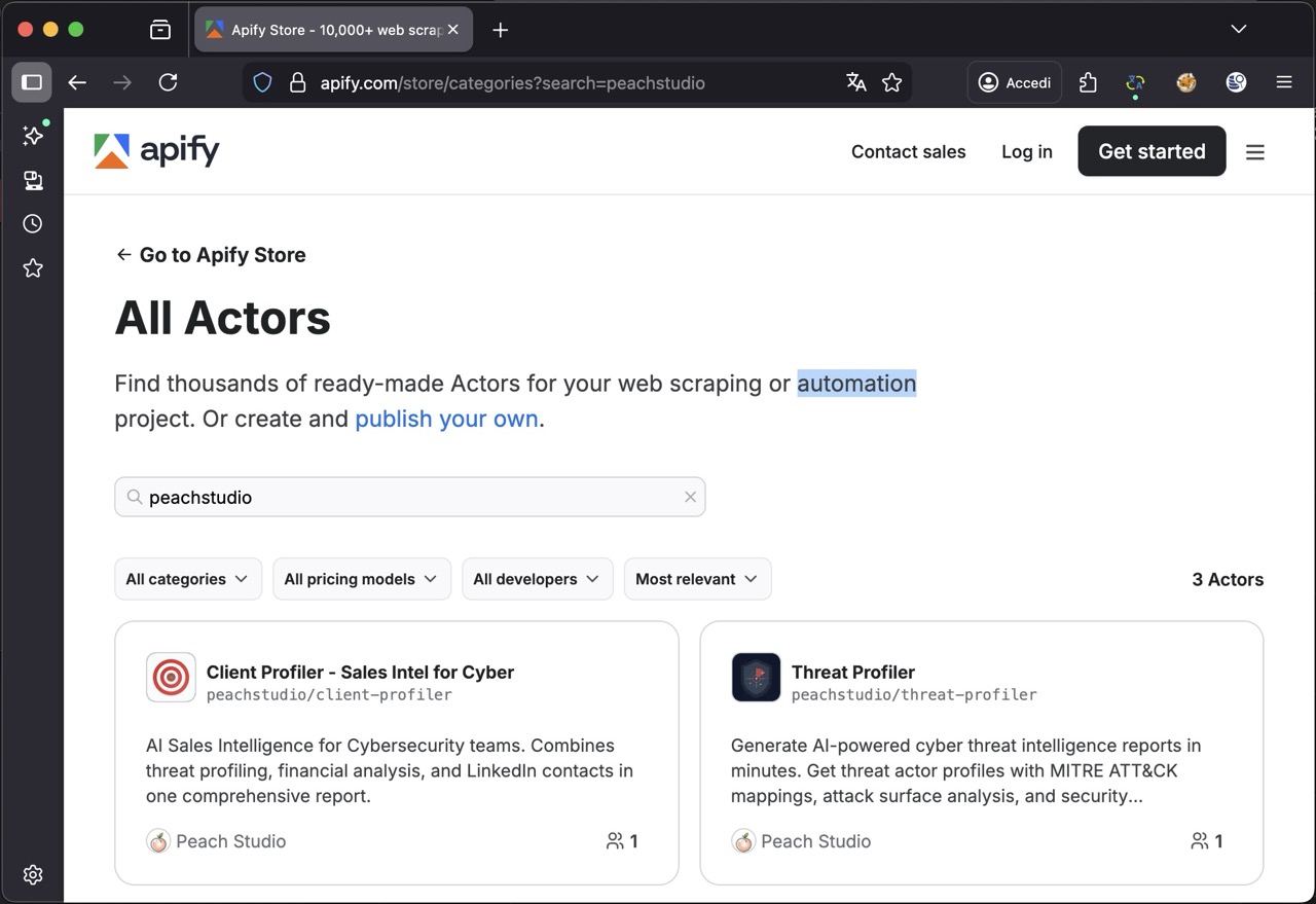 PEACH STUDIO on Apify Store